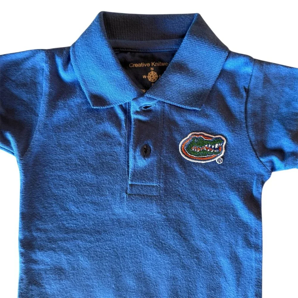 0-3 Months Boys UF Gator Polo Bodysuit 100% Cotton By‎ Creative Knitwear